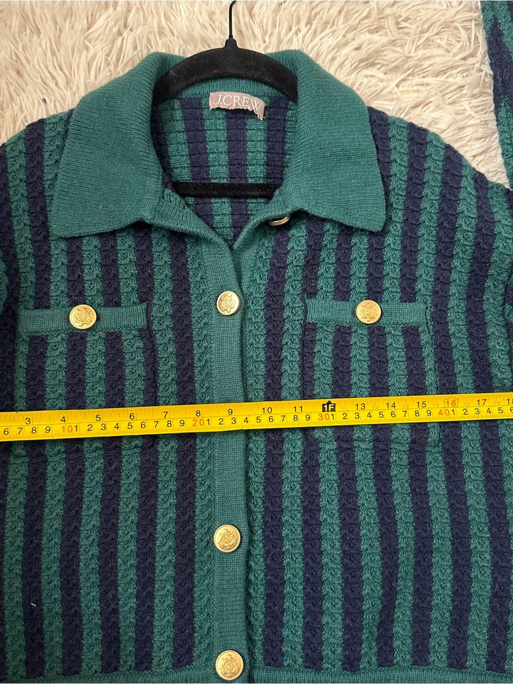 J.Crew Sweater Lady Jacket – Chevron Stripe – Size M - Picture 3 of 6